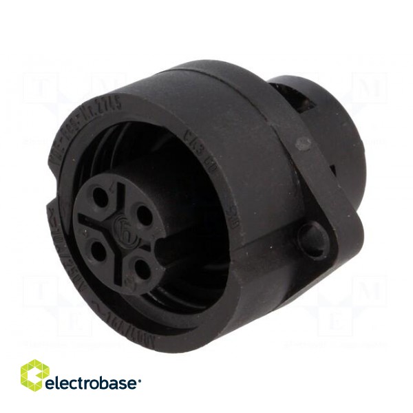 Connector: circular | socket | female | IP67 | CA | PIN: 4(3+1) | 3+PE image 1