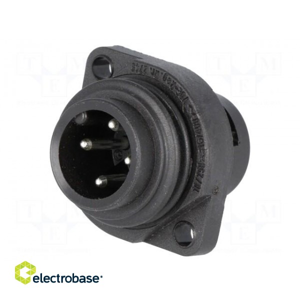 Connector: circular | socket | male | IP67 | CA | PIN: 4(3+1) | 3+PE | 400V image 1