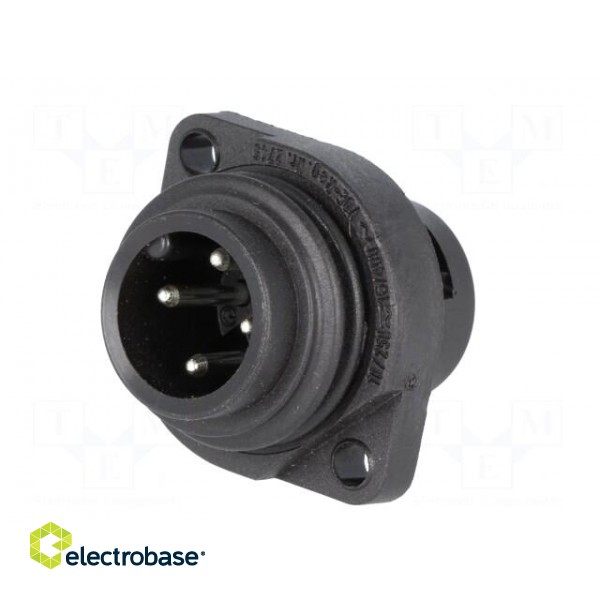 Connector: circular | socket | male | IP67 | CA | PIN: 4(3+1) | 3+PE | 400V image 2