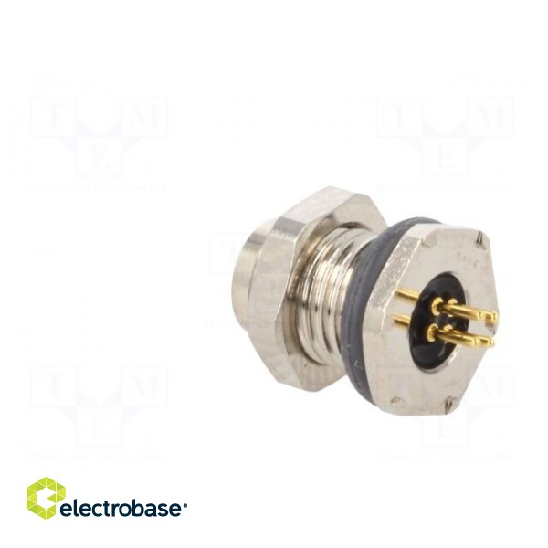 Connector: M5 | socket | female | THT | PIN: 4 | 1A | straight | 60V | 26AWG фото 4