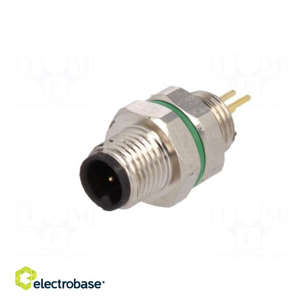 Connector: M5 | socket | male | THT | PIN: 3 | IP67 | 60V | 1A фото 2