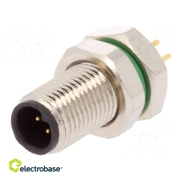 Connector: M5 | socket | male | THT | PIN: 4 | IP67 | 60V | 1A image 1