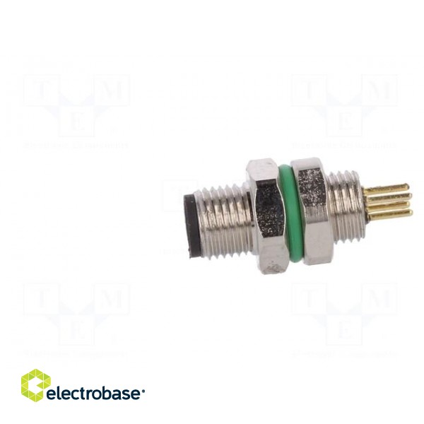 Connector: M5 | socket | male | THT | PIN: 4 | IP67 | 60V | 1A фото 3