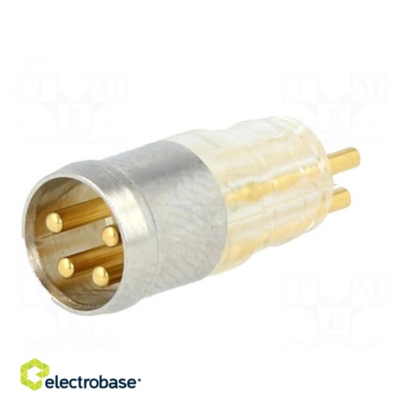 Connector: circular | male | PIN: 4 | for molding,for cable | 3A | 30V фото 2