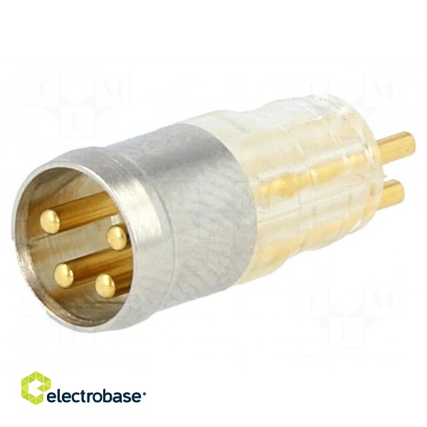 Connector: circular | male | PIN: 4 | for molding,for cable | 3A | 30V фото 1