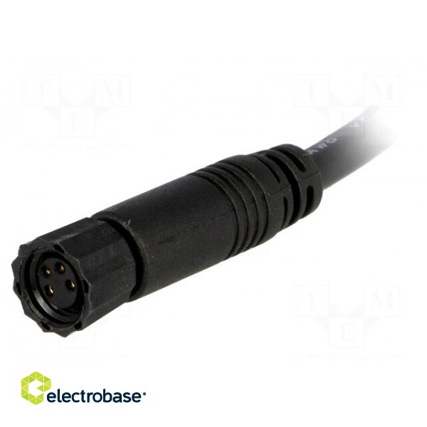 Connector: M8 | 1m | female | PIN: 4 | straight | plug | 3A | IP67 | 30V