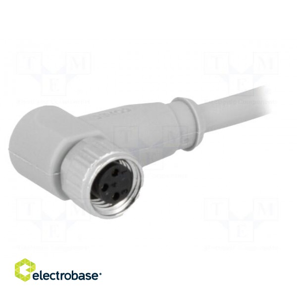 Connector: M8 | 3m | female | PIN: 3 | angled 90° | for cable | plug | IP67