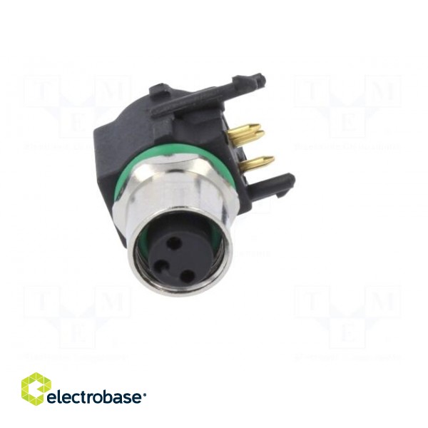 Connector: M8 | female | PIN: 3 | angled 90° | for panel mounting | 3A paveikslėlis 9