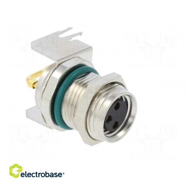 Connector: M8 | female | PIN: 3 | angled 90° | on PCBs | socket | 4A | IP68 фото 8