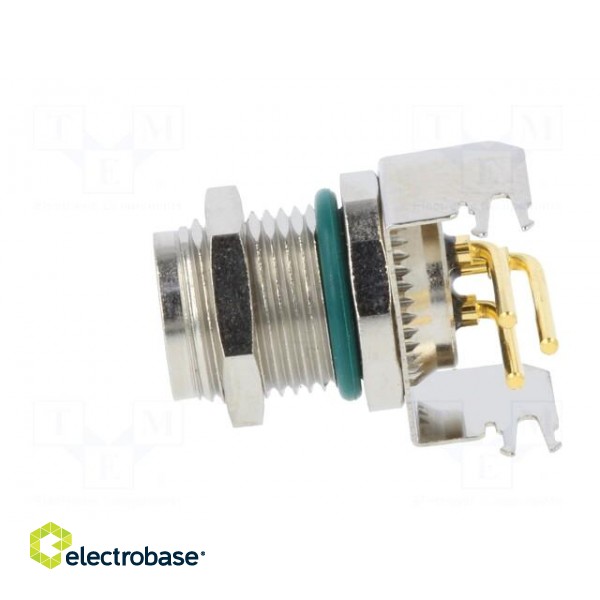 Connector: M8 | female | PIN: 3 | angled 90° | on PCBs | socket | 4A | IP68 фото 3