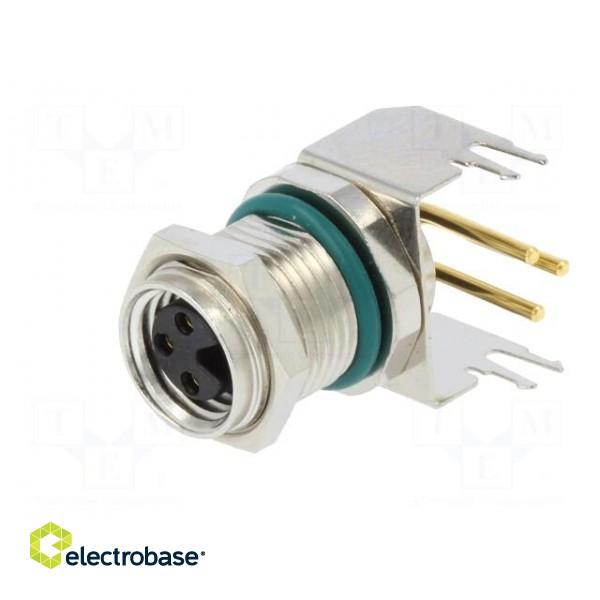 Connector: M8 | female | PIN: 3 | angled 90° | socket | 4A | IP68 | 60V image 2
