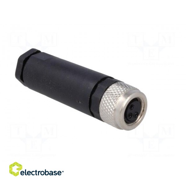 Connector: M8 | female | PIN: 3 | for cable | plug | 3A | IP67 | 60V image 8