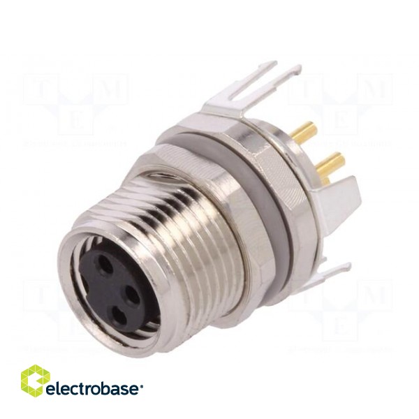 Connector: M8 | female | PIN: 3 | shielded | socket | IP67 | 60V image 1