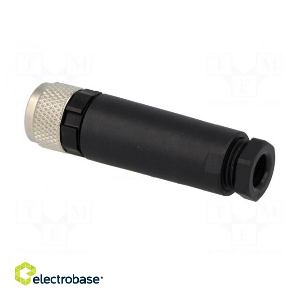 Connector: M8 | female | PIN: 3 | straight | for cable | plug image 4
