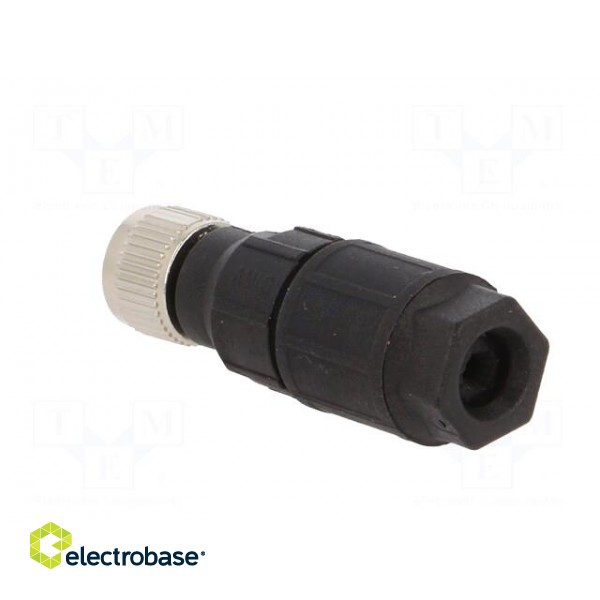 Connector: M8 | female | PIN: 3 | straight | for cable | plug | 4A | 40V фото 4