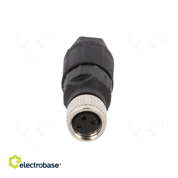 Connector: M8 | female | PIN: 3 | straight | for cable | plug | 4A | 40V фото 9