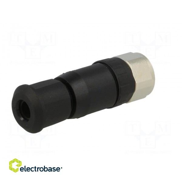 Connector: M8 | female | PIN: 3 | straight | for cable | plug | 4A | IP67 paveikslėlis 6