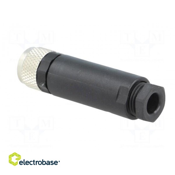 Connector: M8 | female | PIN: 3 | straight | for cable | plug | 4A | IP67 image 4