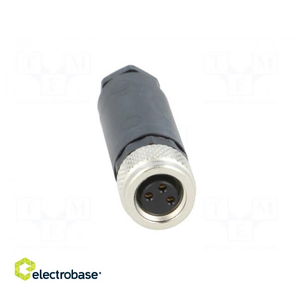 Connector: M8 | female | PIN: 3 | straight | for cable | plug | 4A | IP67 image 9