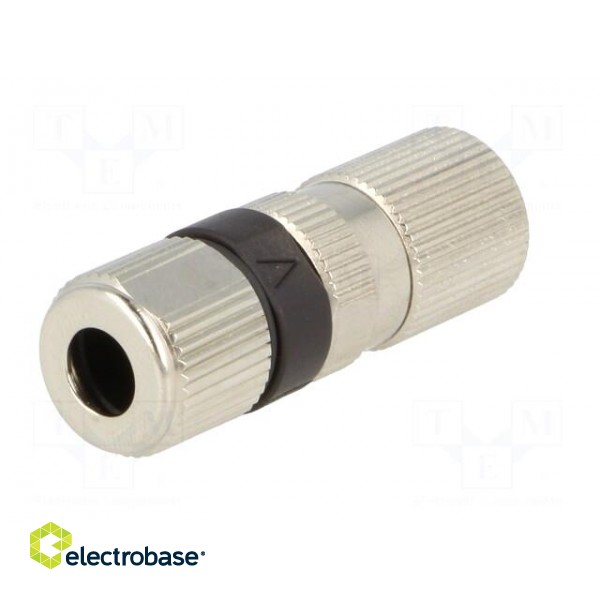 Connector: M8 | female | PIN: 3 | straight | for cable | plug | 4A | IP68 image 6