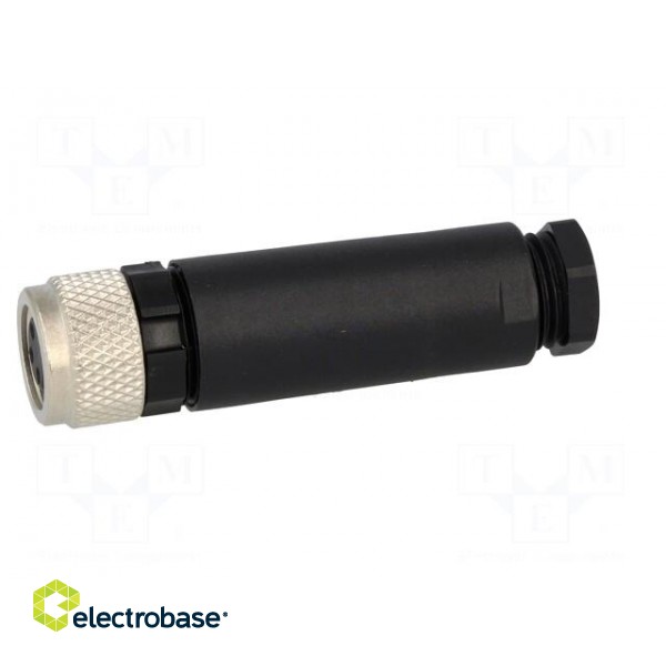Connector: M8 | female | PIN: 3 | straight | for cable | plug image 3