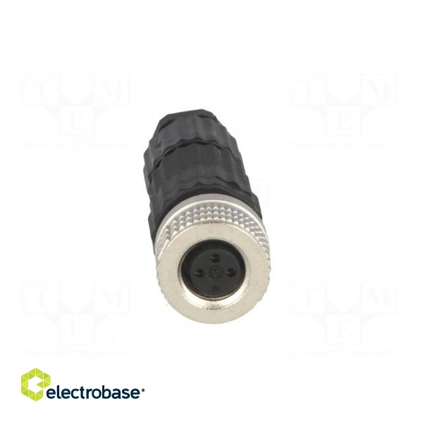 Connector: M8 | female | PIN: 3 | straight | for cable | plug | E | 4A | IP67 image 9