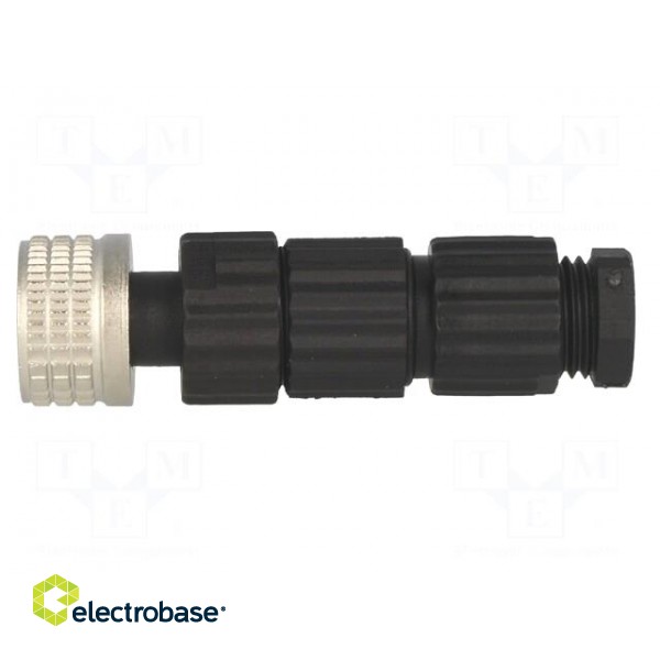 Connector: M8 | female | PIN: 3 | straight | for cable | plug | E | 4A | IP67 image 3