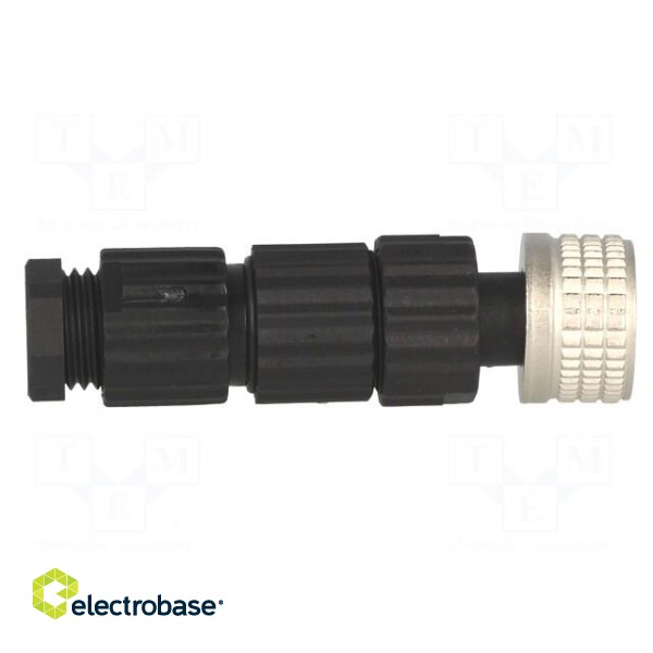Connector: M8 | female | PIN: 3 | straight | for cable | plug | E | 4A | IP67 image 7