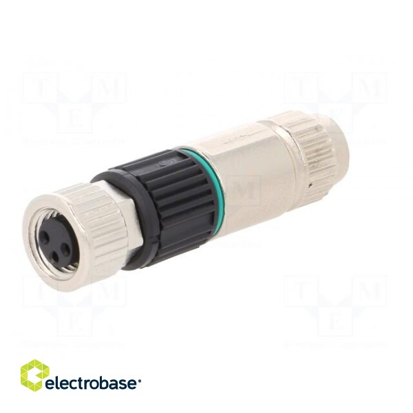 Connector: M8 | female | PIN: 3 | straight | for cable | plug | Slimline image 2