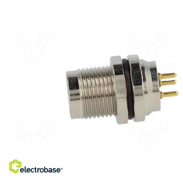 Connector: M8 | female | PIN: 3 | straight | for panel mounting | socket image 3