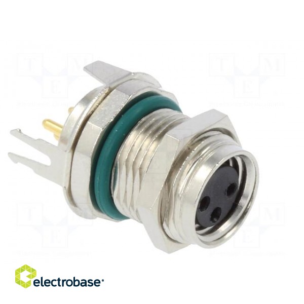 Connector: M8 | female | PIN: 3 | straight | on PCBs | socket | 4A | IP68 фото 8