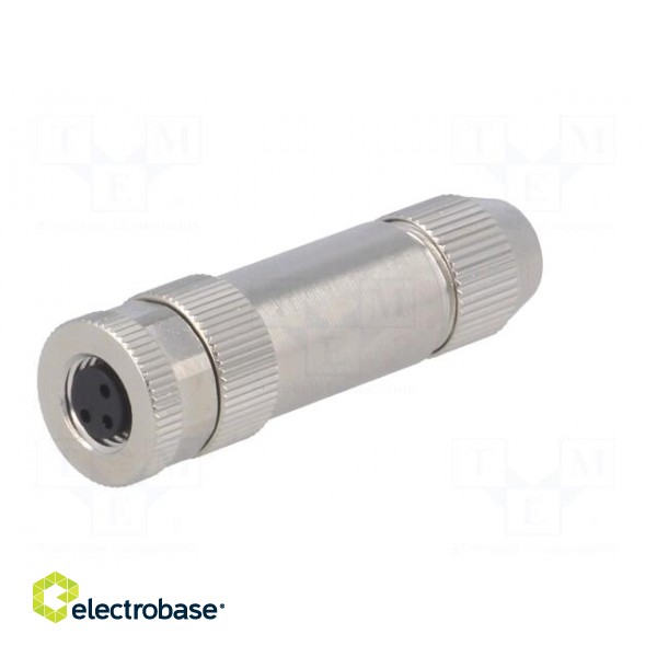 Connector: M8 | female | PIN: 3 | straight | shielded | for cable | plug image 2