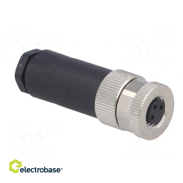 Connector: M8 | female | PIN: 3 | straight | unshielded | for cable | plug фото 8