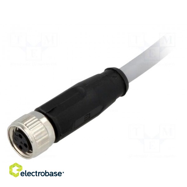 Connector: M8 | female | PIN: 3 | straight | with lead | plug | 1.5m | PVC