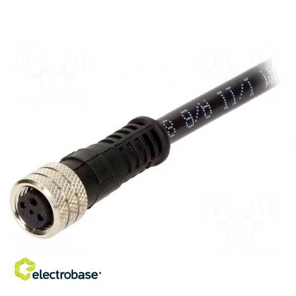 Connector: M8 | female | PIN: 3 | straight | with lead | plug | 3A | IP67
