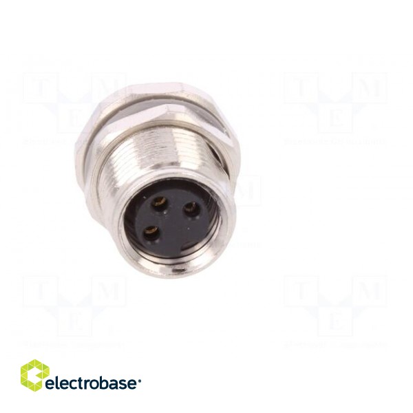 Connector: M8 | female | PIN: 3 | for panel mounting,rear side nut image 7