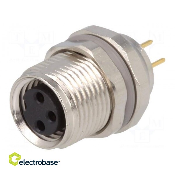 Connector: M8 | female | PIN: 3 | unshielded | socket | IP67 | 60V | 2÷4.5mm image 1