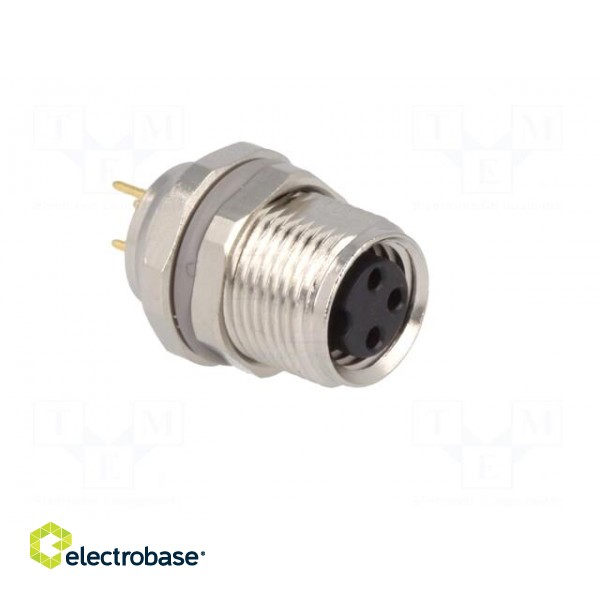 Connector: M8 | female | PIN: 3 | for panel mounting,front side nut paveikslėlis 8