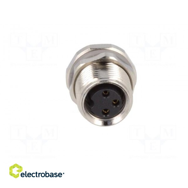 Connector: M8 | female | PIN: 3 | for panel mounting,front side nut paveikslėlis 9