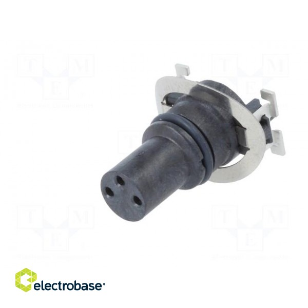 Connector: M8 | female | PIN: 3 | vertical | on PCBs | socket | 3A | 60V paveikslėlis 2