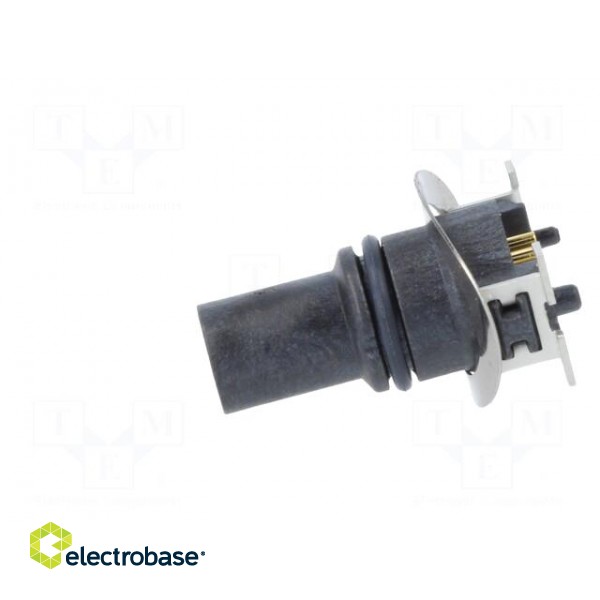 Connector: M8 | female | PIN: 3 | vertical | on PCBs | socket | 3A | 60V paveikslėlis 3