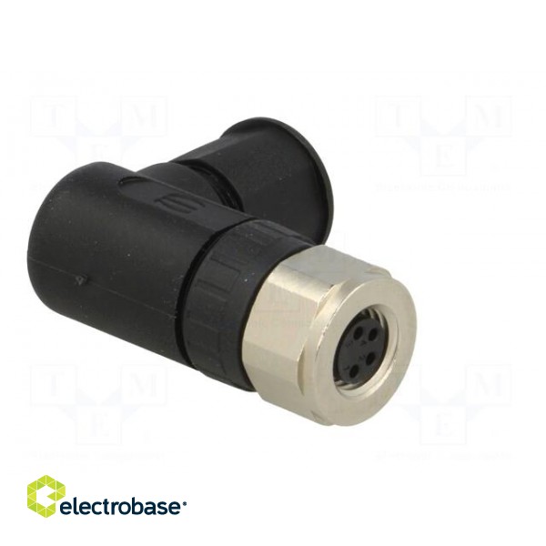 Connector: M8 | female | PIN: 4 | angled 90° | for cable | plug | 4A | IP67 image 8