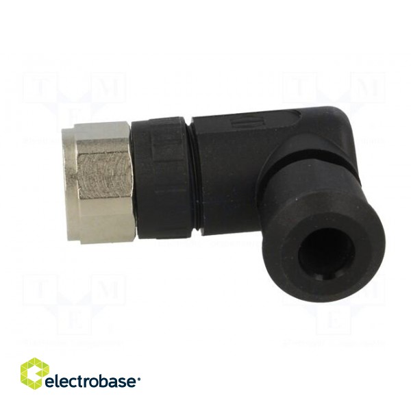 Connector: M8 | female | PIN: 4 | angled 90° | for cable | plug | 4A | IP67 фото 3