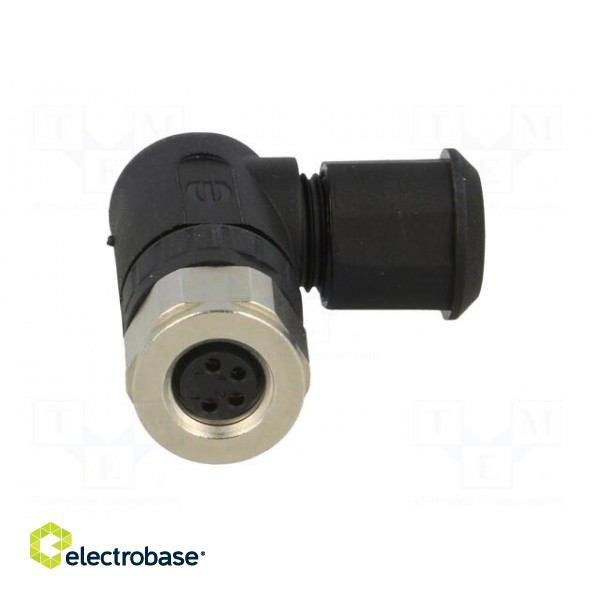 Connector: M8 | female | PIN: 4 | angled 90° | for cable | plug | 4A | IP67 image 9