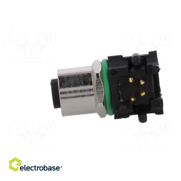 Connector: M8 | female | PIN: 4 | angled 90° | for panel mounting | 3A paveikslėlis 3