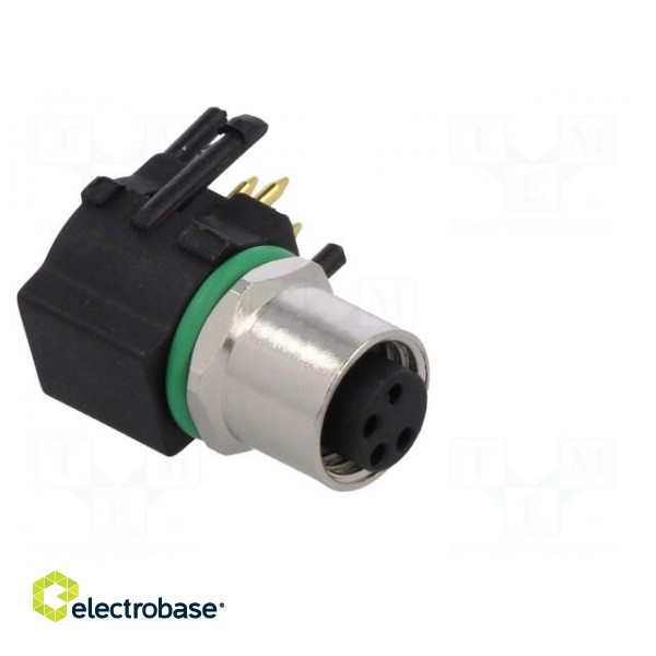 Connector: M8 | female | PIN: 4 | angled 90° | for panel mounting | 3A paveikslėlis 8