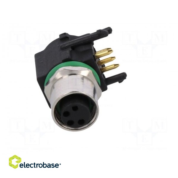 Connector: M8 | female | PIN: 4 | angled 90° | for panel mounting | 3A paveikslėlis 9
