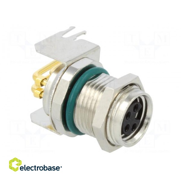 Connector: M8 | female | PIN: 4 | angled 90° | on PCBs | socket | 4A | IP68 фото 8
