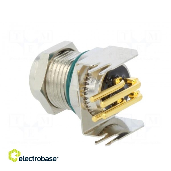 Connector: M8 | female | PIN: 4 | angled 90° | on PCBs | socket | 4A | IP68 фото 4