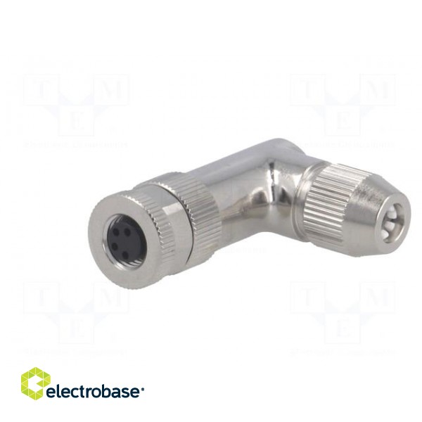 Connector: M8 | female | PIN: 4 | angled 90° | shielded | for cable | plug фото 2
